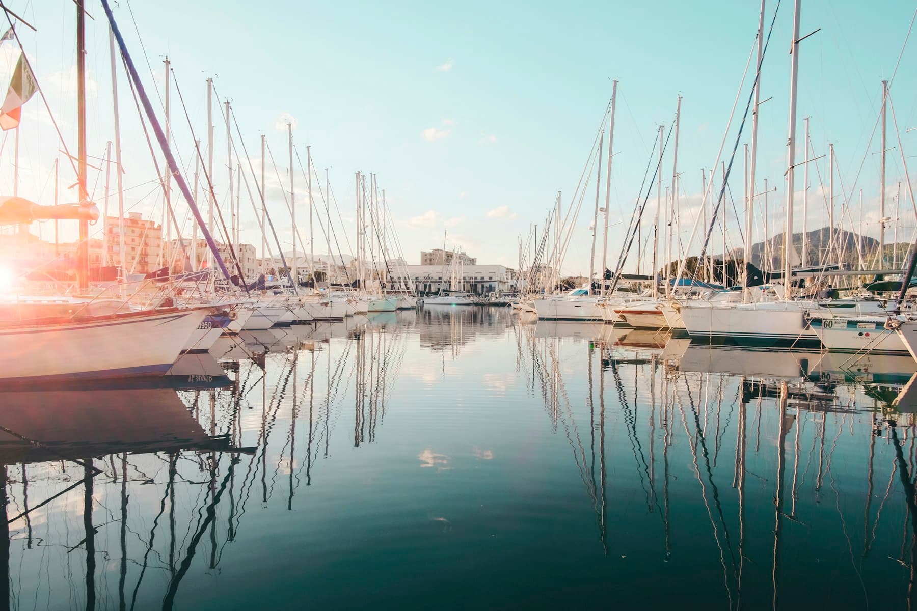 Boat at a marina being prepared for launch