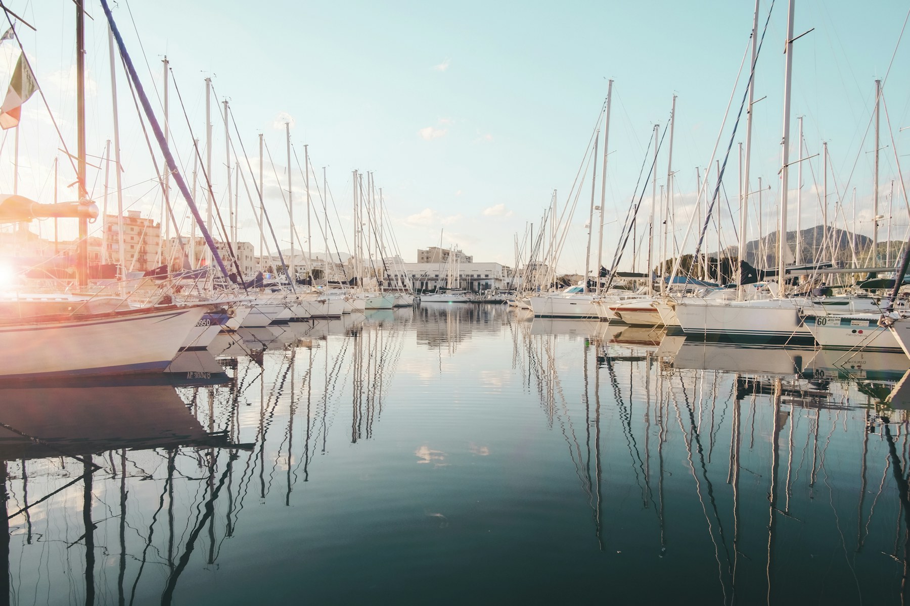 Boat at a marina being prepared for launch